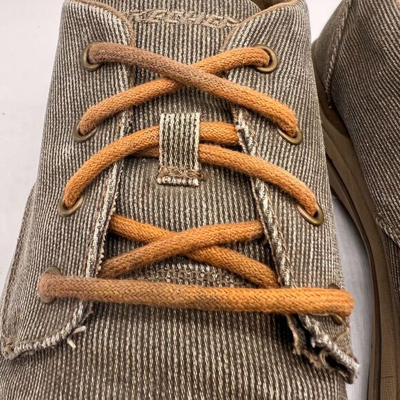 Skechers Classic Fit Air-Cooled Memory Foam Men's 13 Gray Canvas Loafer Shoes - Picture 5 of 8